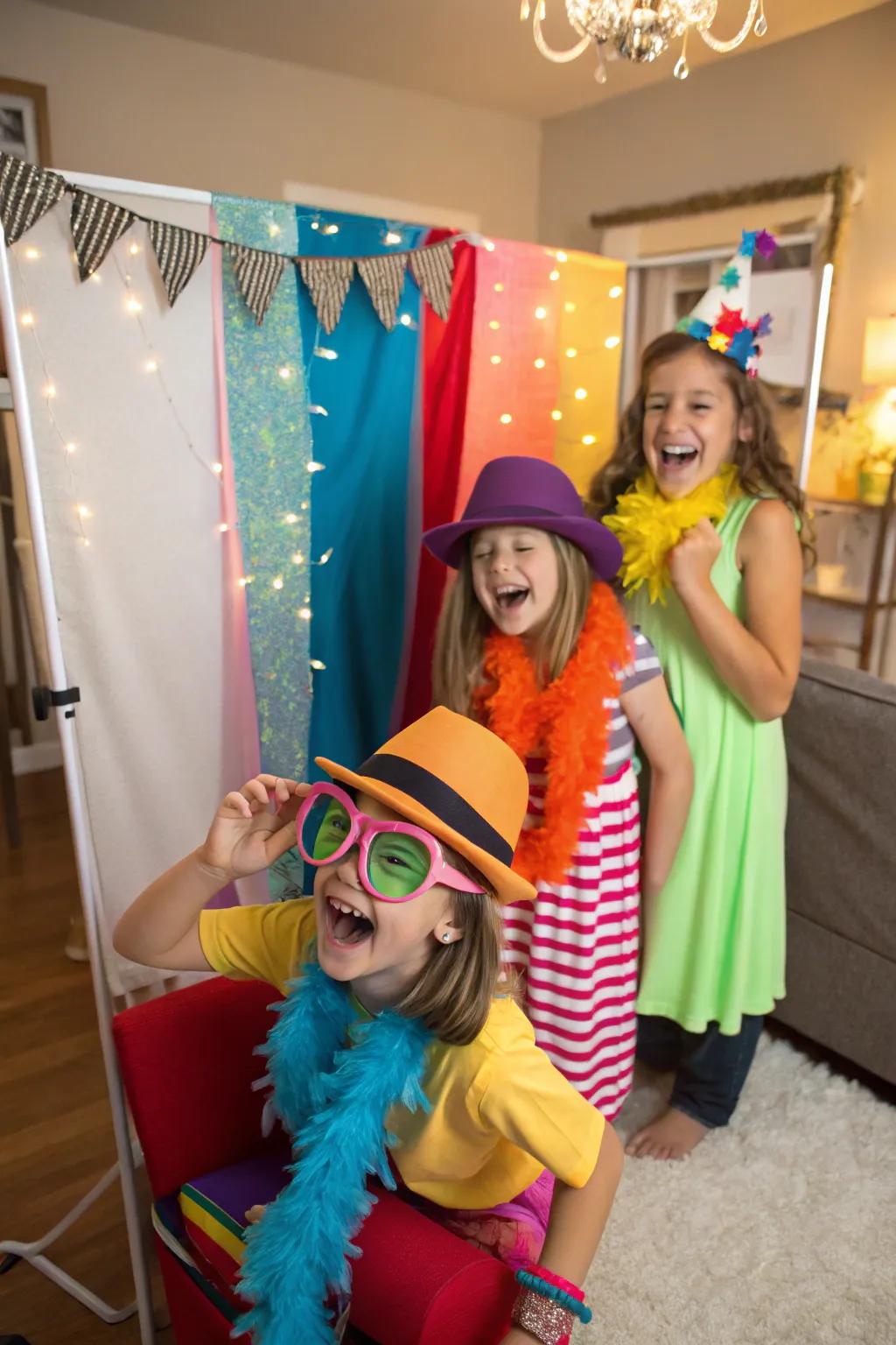 A bespoke snapshot booth captures memories and amusement.