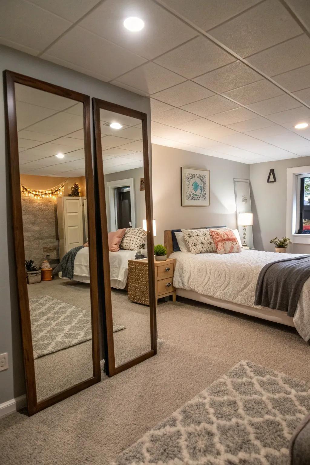 Reflectors amplify light and craft the illusion of space.