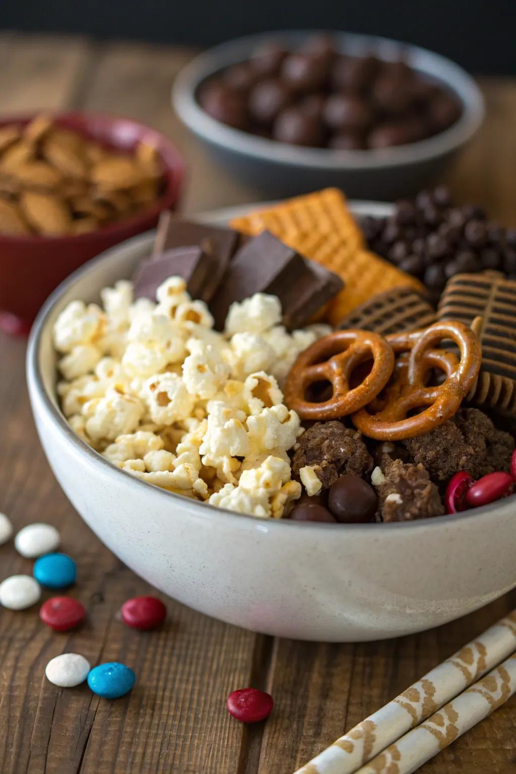 A scrumptious sideline treat mix for attendees to savor.