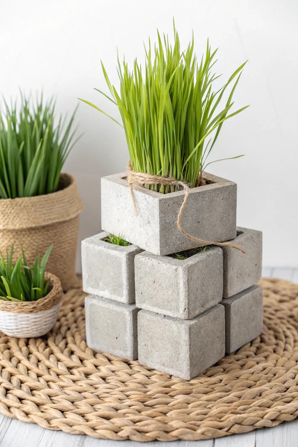 Transform the area using a foundation block enhancement, an integration of Scandinavian simplicity and Boho allure, flawless for the lemongrass garden.