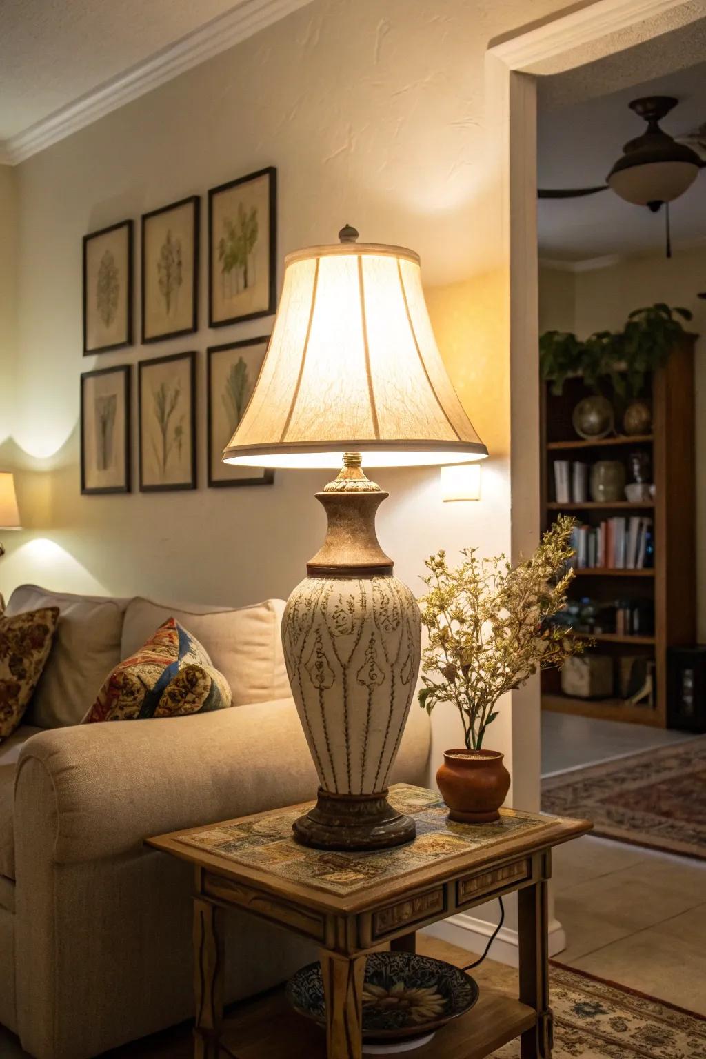 Accent lamps offer personalized touches and accentuate specific areas.