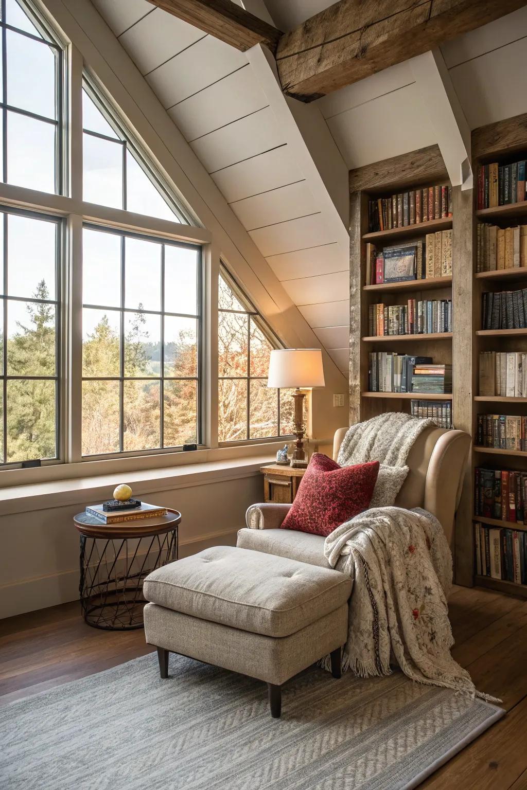 Establish a personal haven through a dedicated reading space.