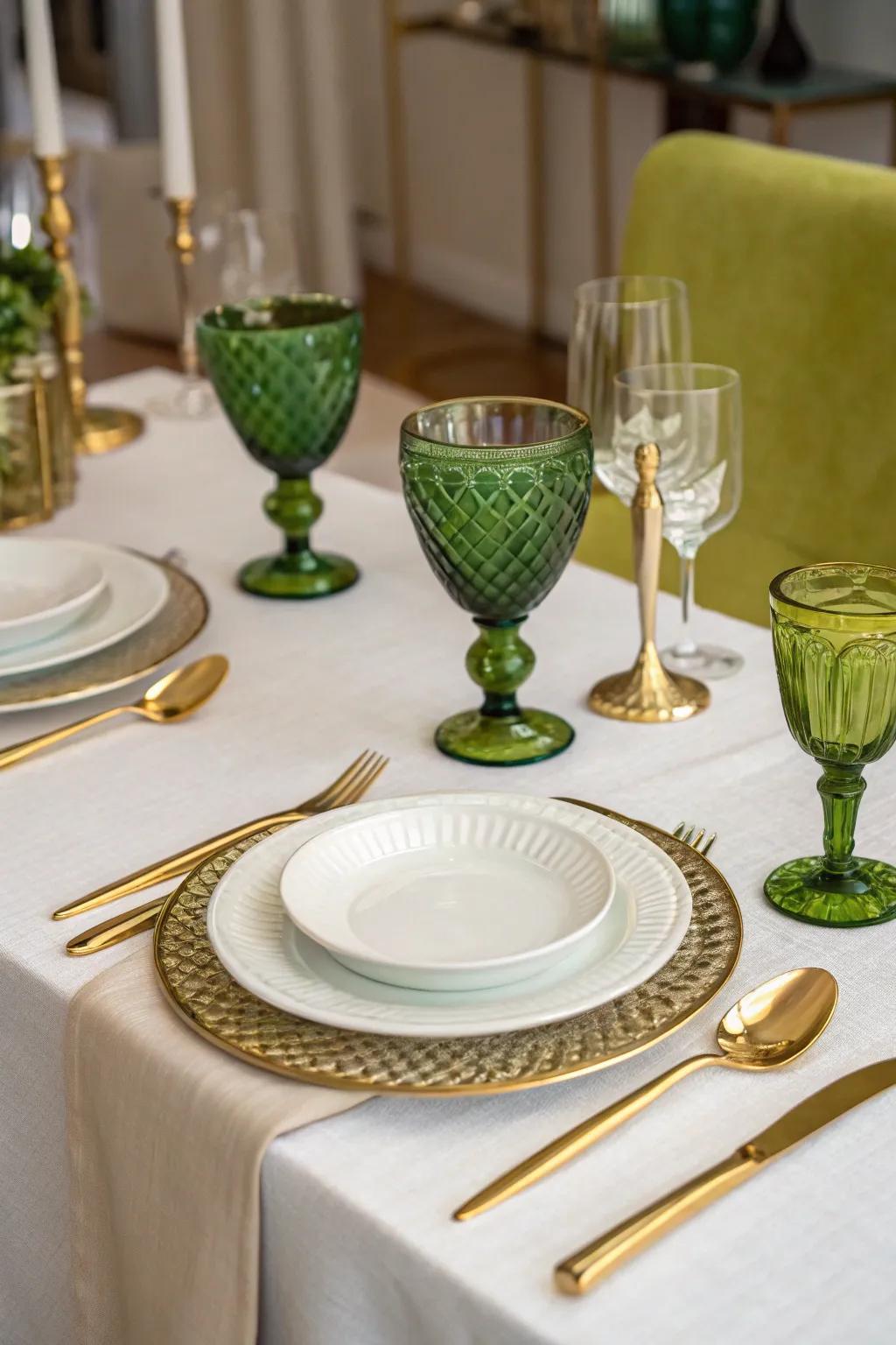 Sophisticated table arrangements can make your Mardi Gras dinner feel extra special.