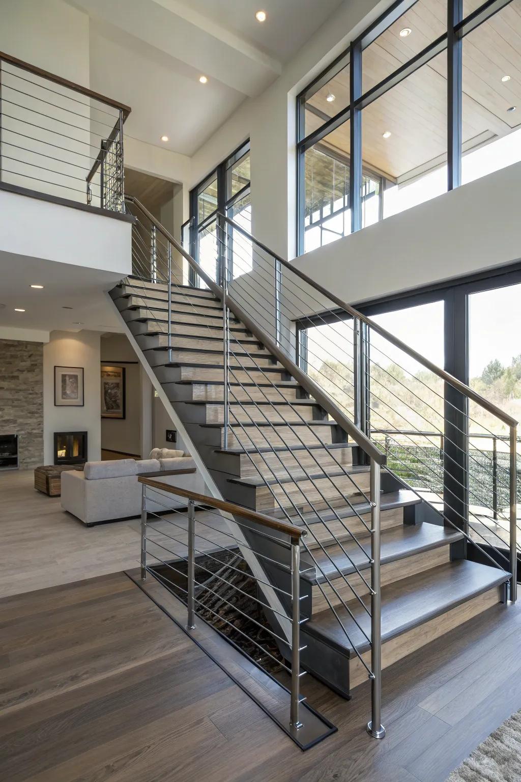Streamlined and secure with contemporary cable borders.