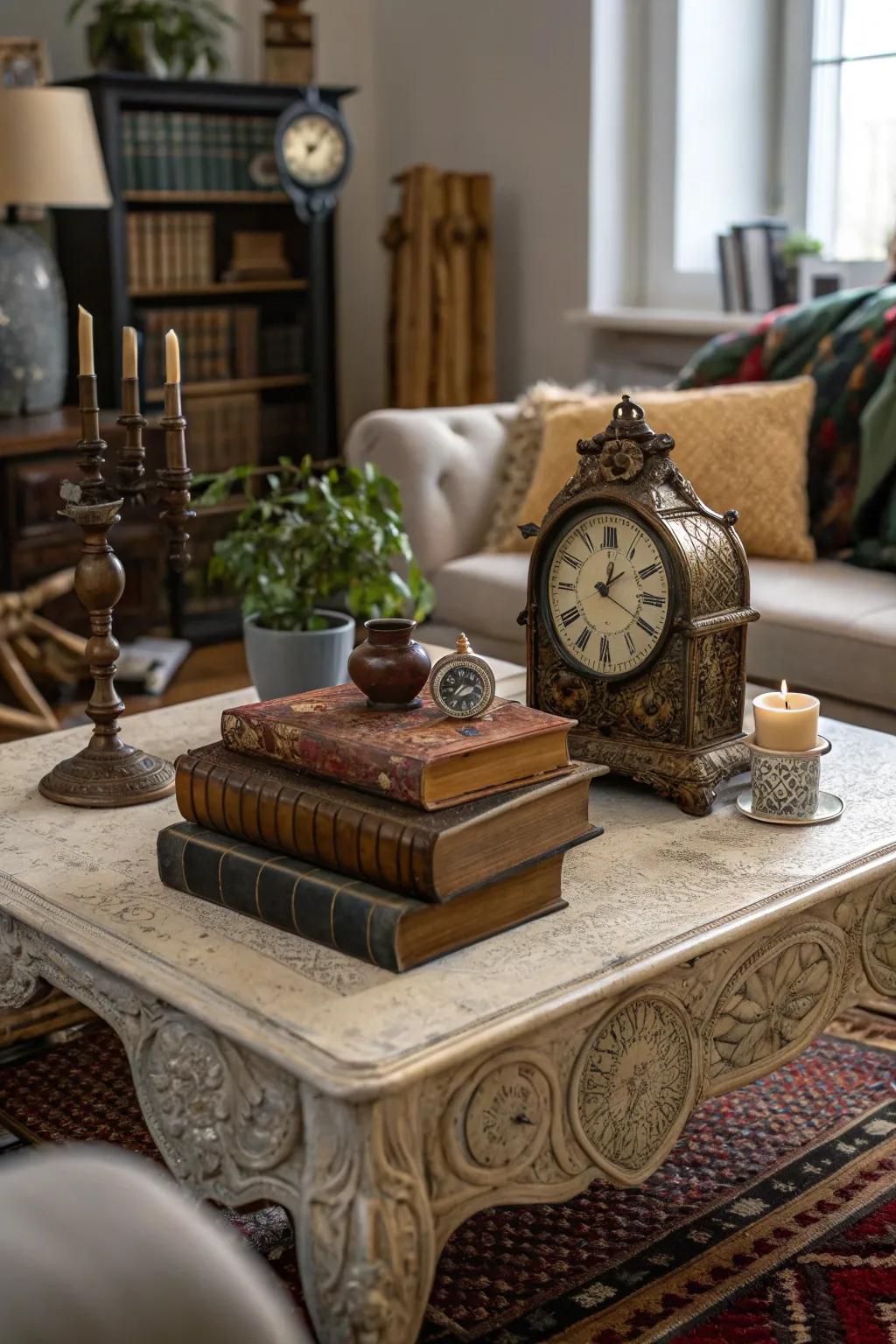 Old finds add character and appeal to your table.