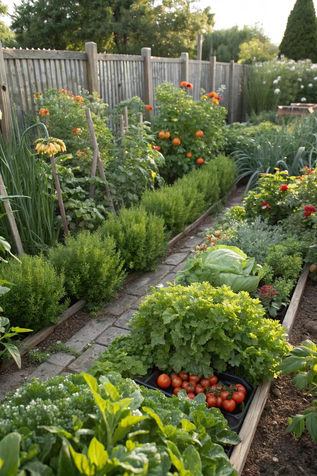 Edible gardens seamlessly merge usefulness with beauty, enhancing the visual appeal of modern spaces.