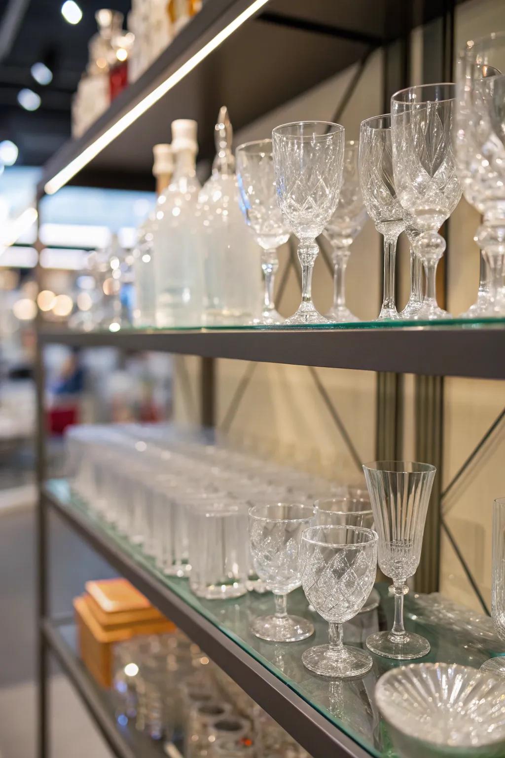 Create an airy feel with transparent elements.