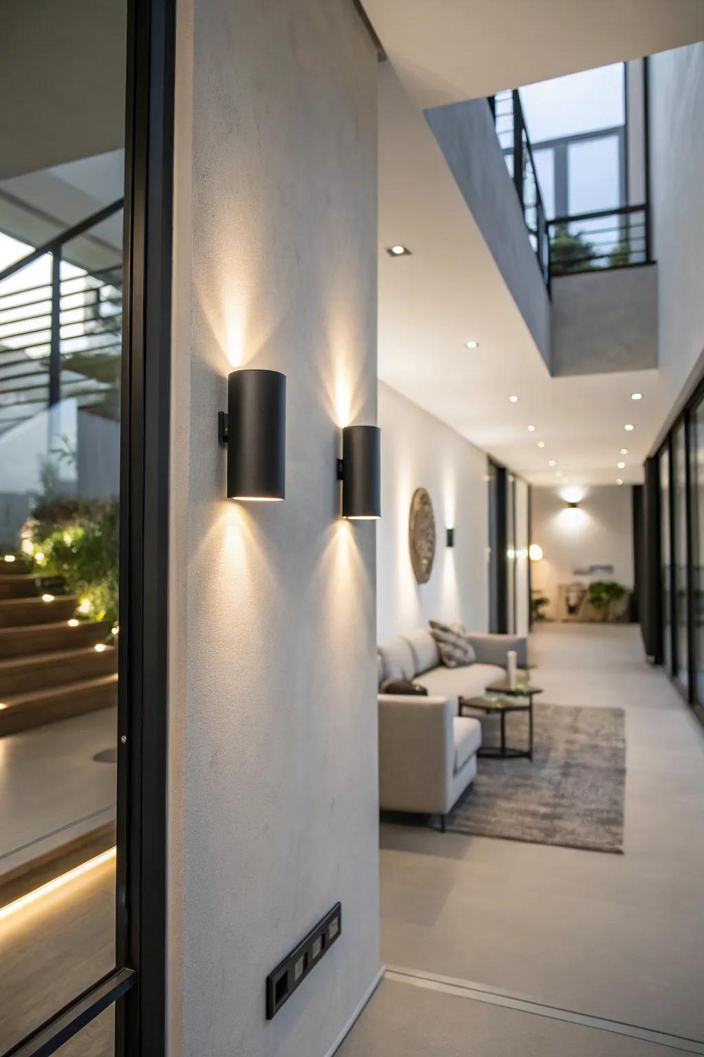 High-tech simplicity offers a streamlined and modern lighting solution.