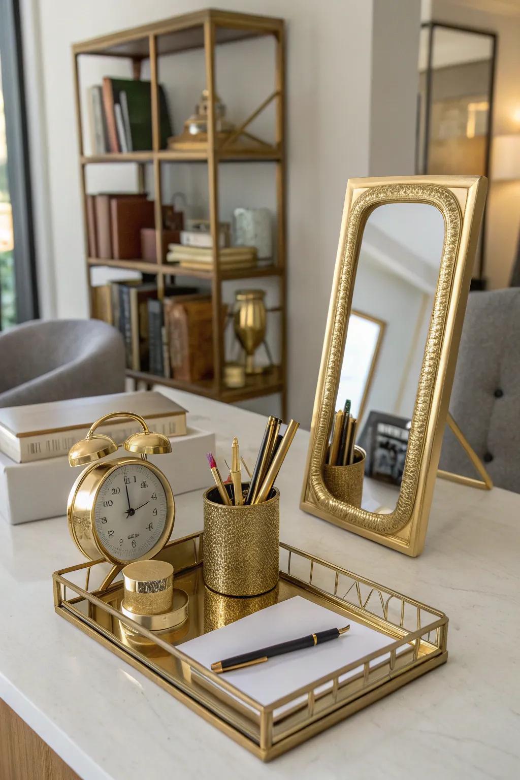 Metallic features add a touch of opulence.