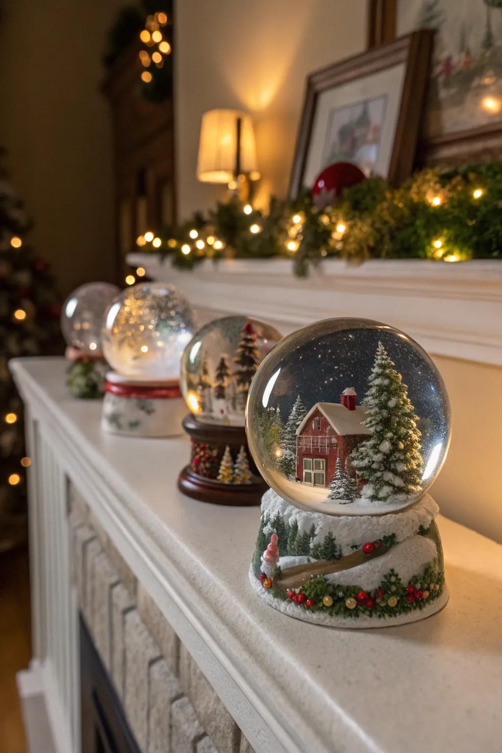 Whimsical snow orbs append allure and conversation to your décor.