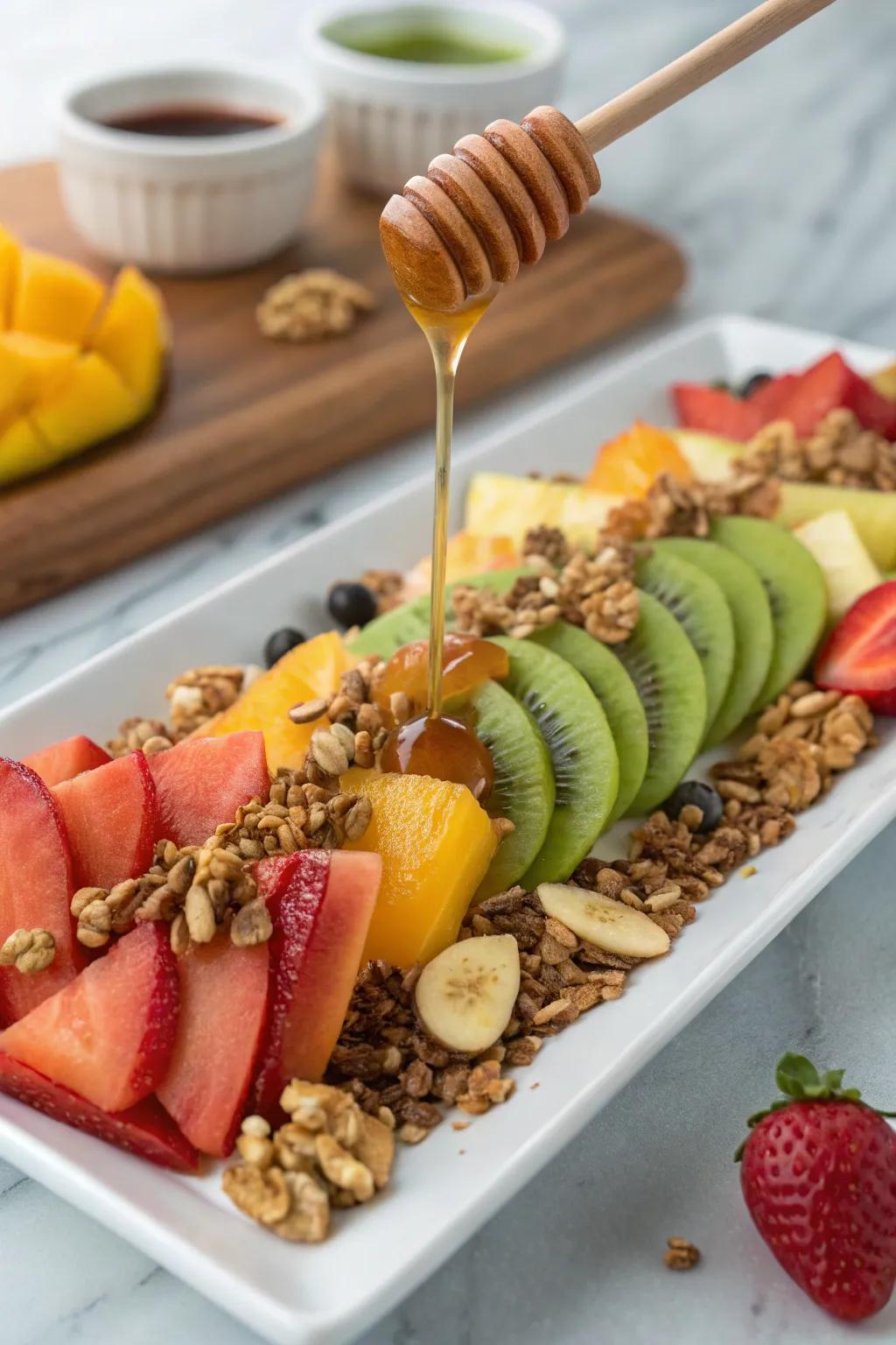 Fruit nachos offer a creative and healthy snack option.