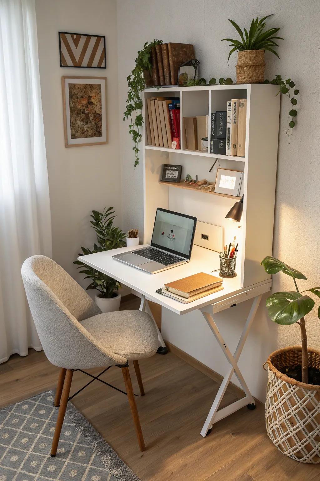 A wall-mounted surface is suitable for small offices.