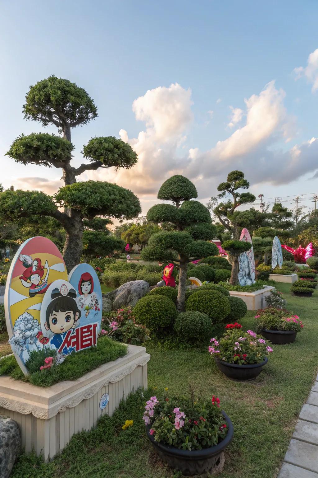 Forge a tranquil anime garden sanctuary for peace and inspiration.
