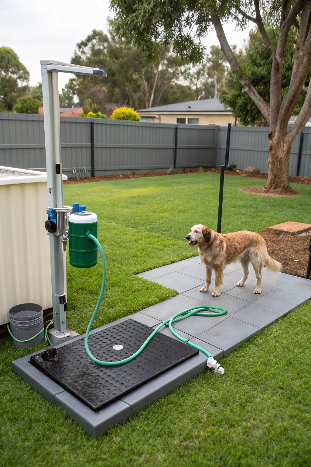 Retain your domicile's cleanliness using an outdoor purifying station for your dog.