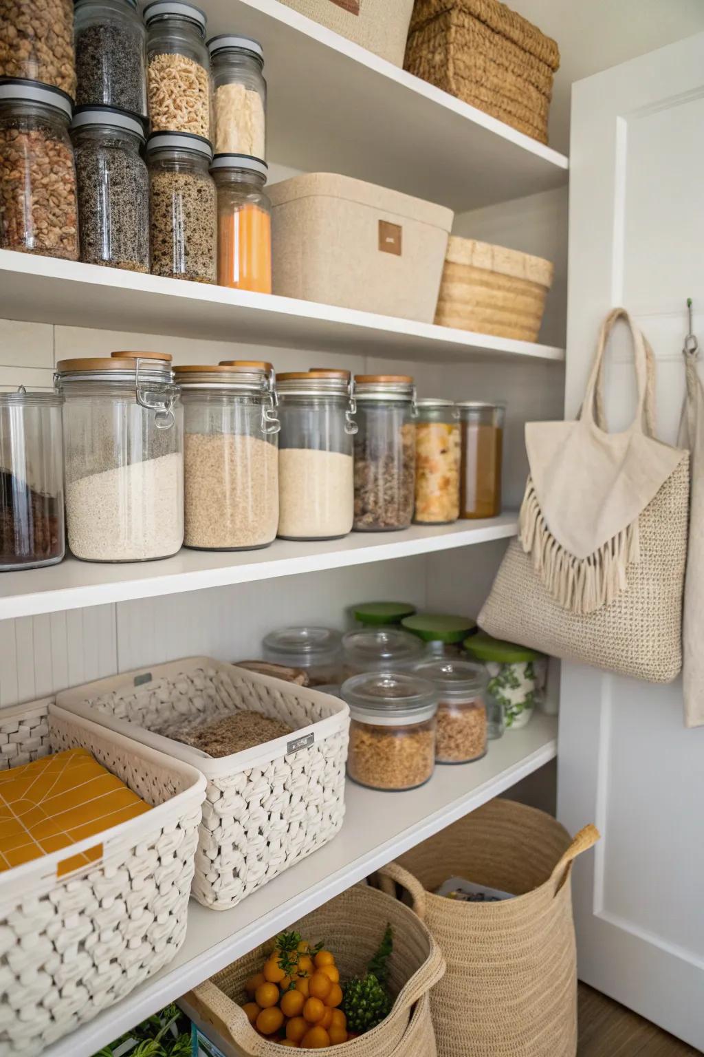 Storage options that are kind to the environment keep your food storage organized and sustainable.