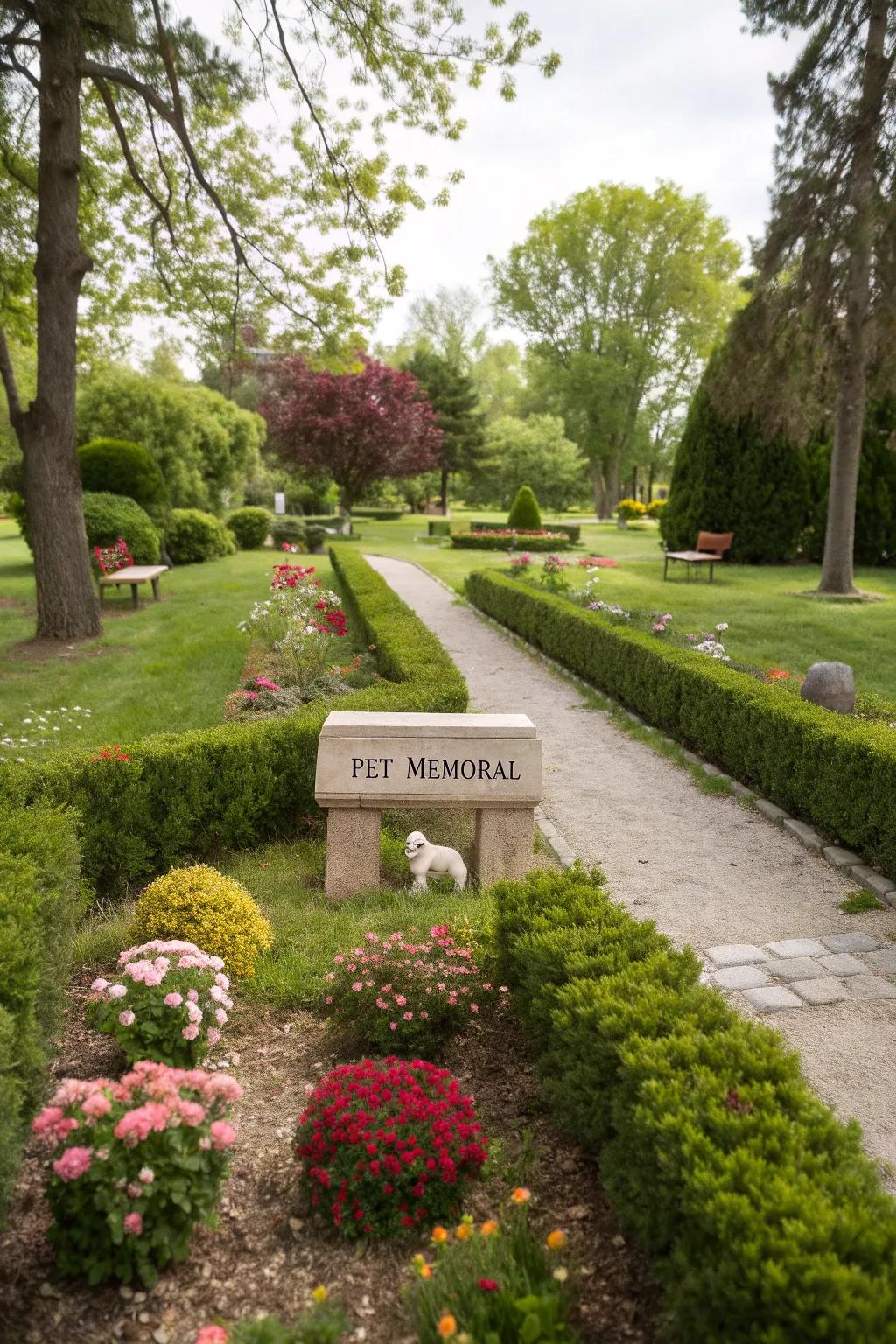 A pet memorial place is a pensive accolade to cherished pets.