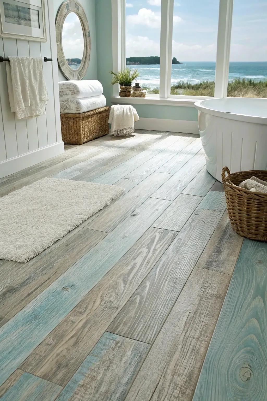 Bring coastal vibes home with cool tones that reflect the serene beauty of the ocean.