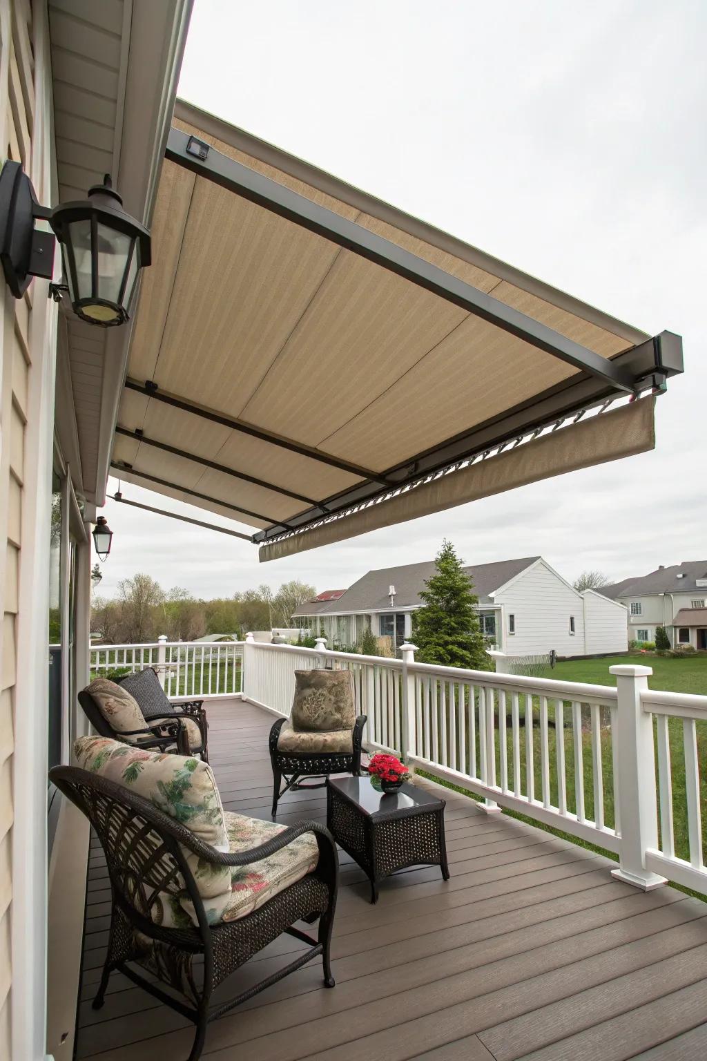 Savor adjustable comfort with a sliding canopy.