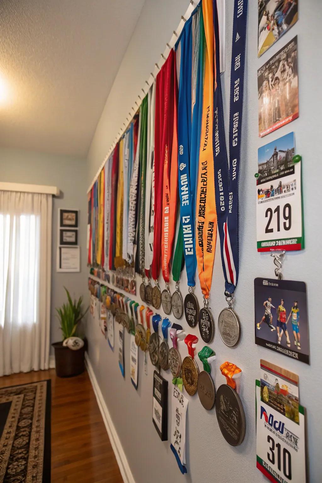 Medals and numbers as wallpaper propose an immersive and artistic tribute to your achievements.