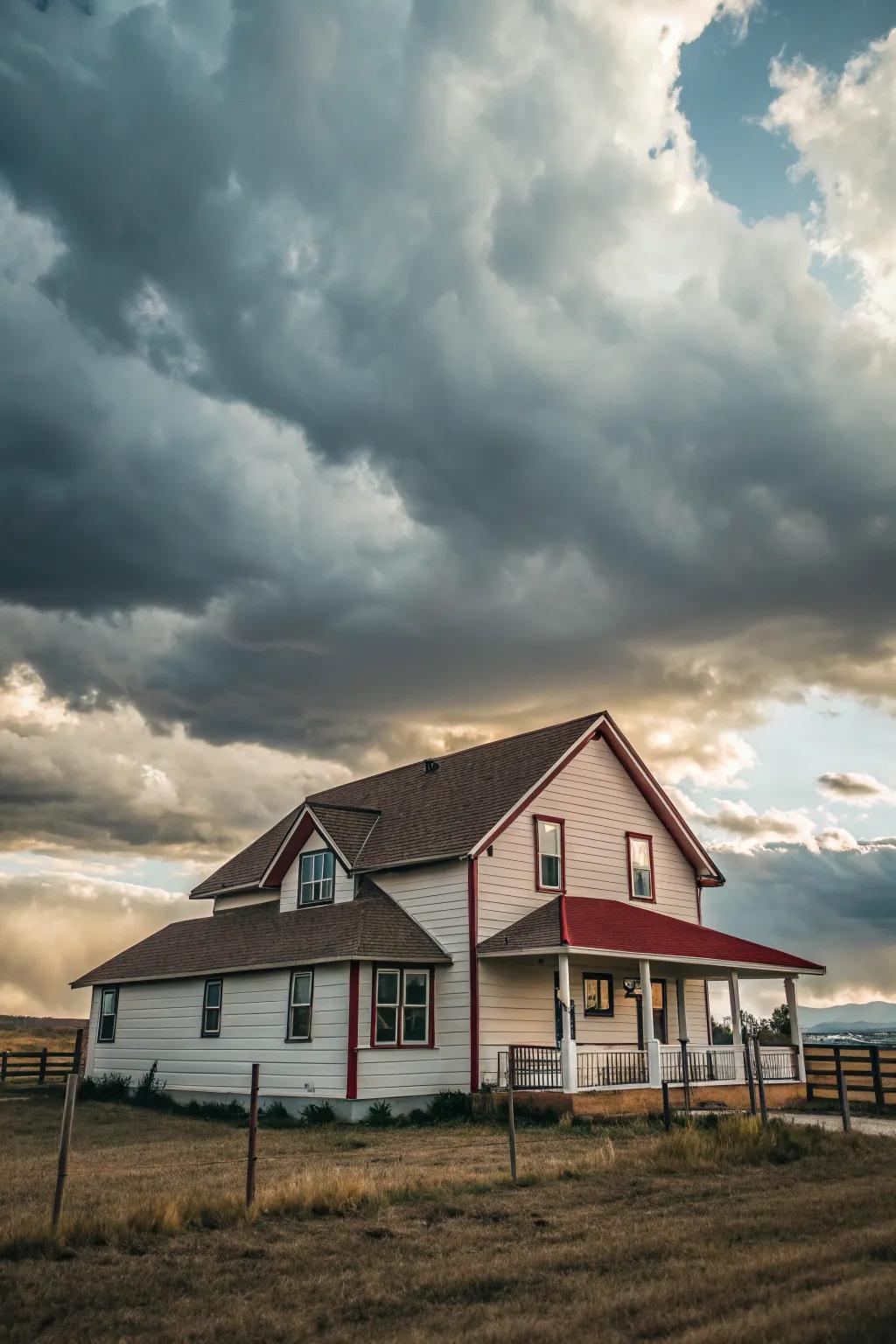 Striking eave designs enhance the visual drama of this ranch-style abode.