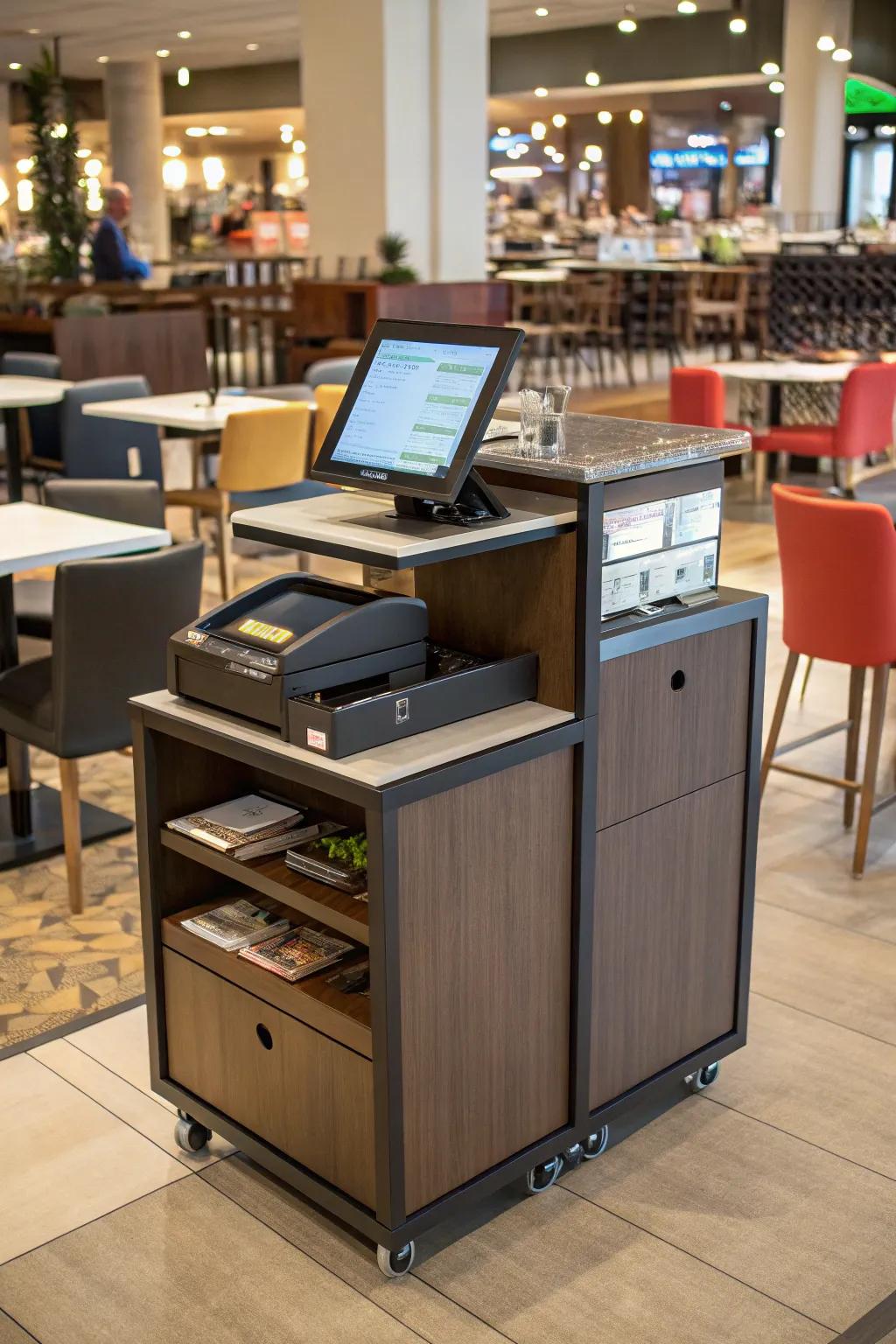 Multifunctional blueprints maximize the utility of your reception desk.