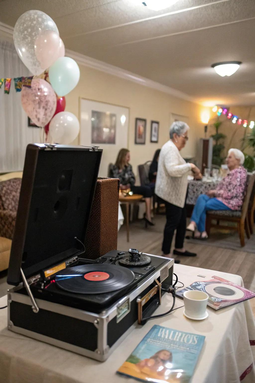 A themed playlist establishes the perfect party ambiance.
