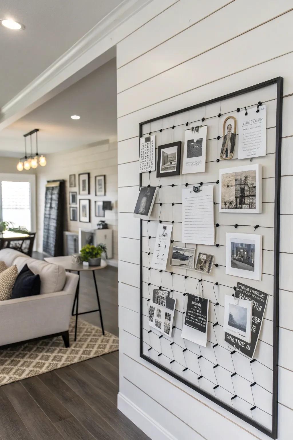Achieve contemporary elegance using a monochrome grooveboard.