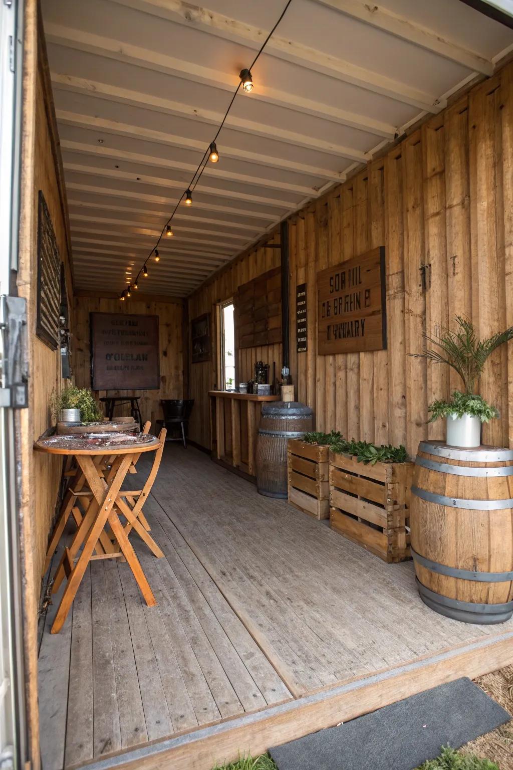 Earthy haven exhibiting warmth and individuality.