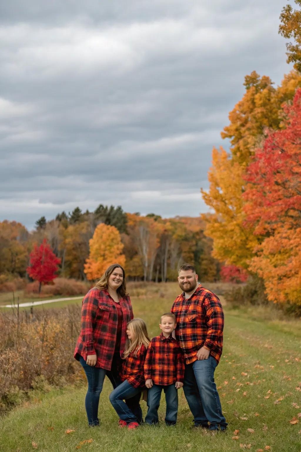 Flannel ensembles fashion a quintessential and uniform aesthetic.