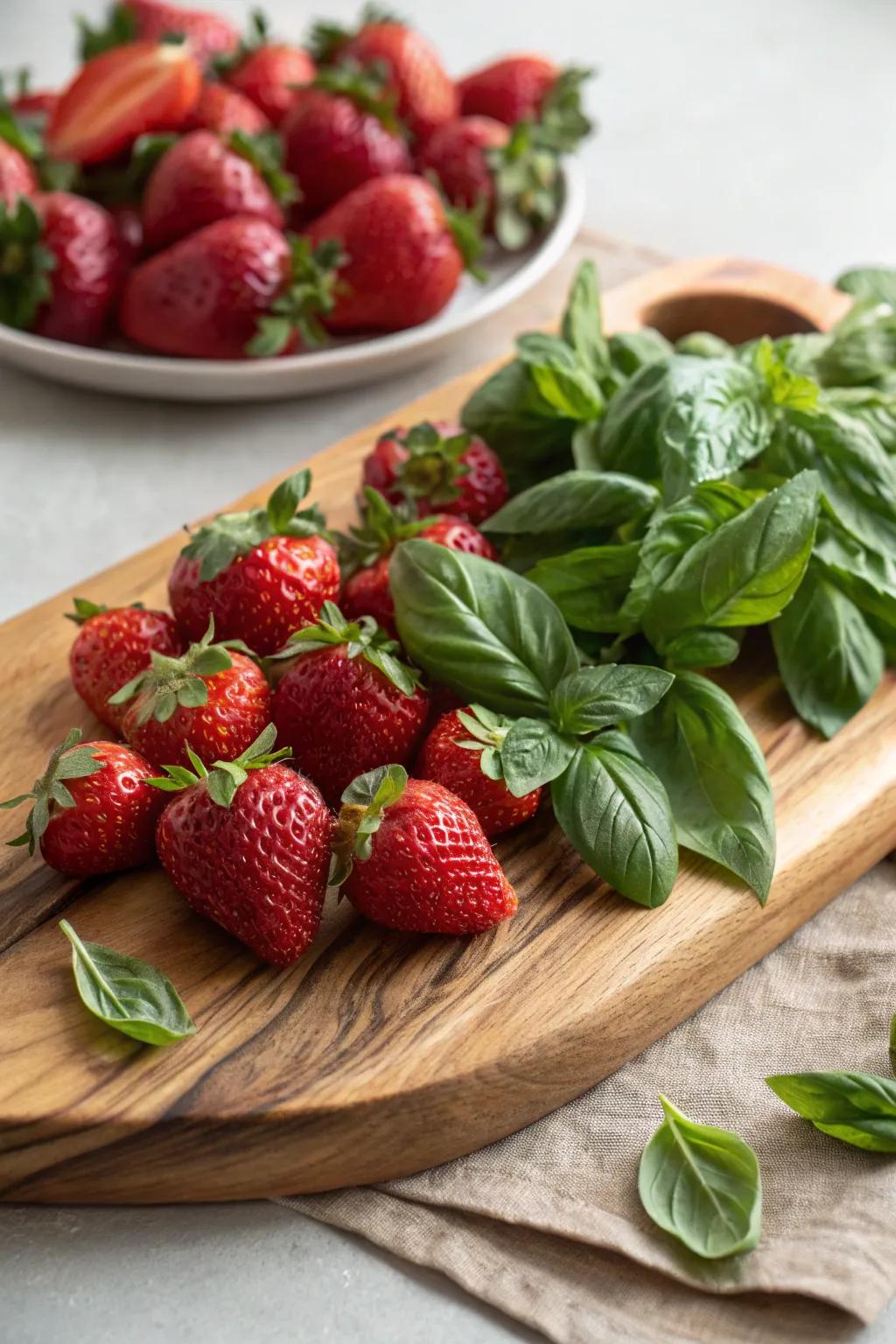 Herbs introduce an upscale element to fruit.