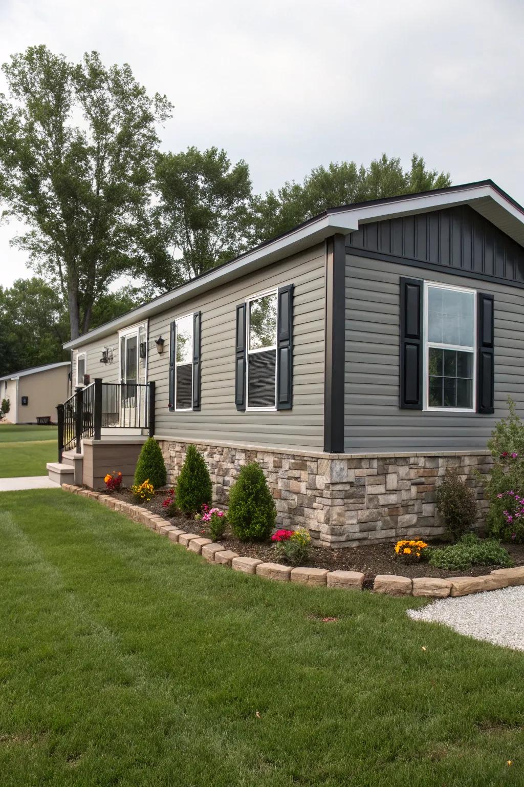 Pebble gray presents a sleek, contemporary aesthetic with natural harmony.