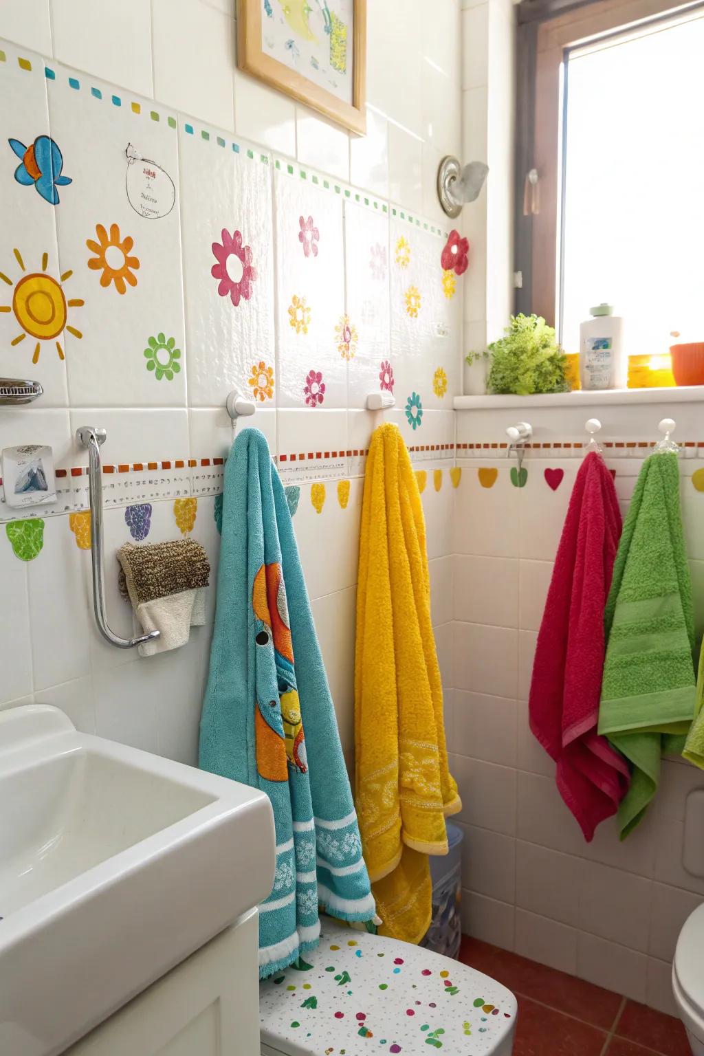 Add a playful and functional element to storage with towel clips.