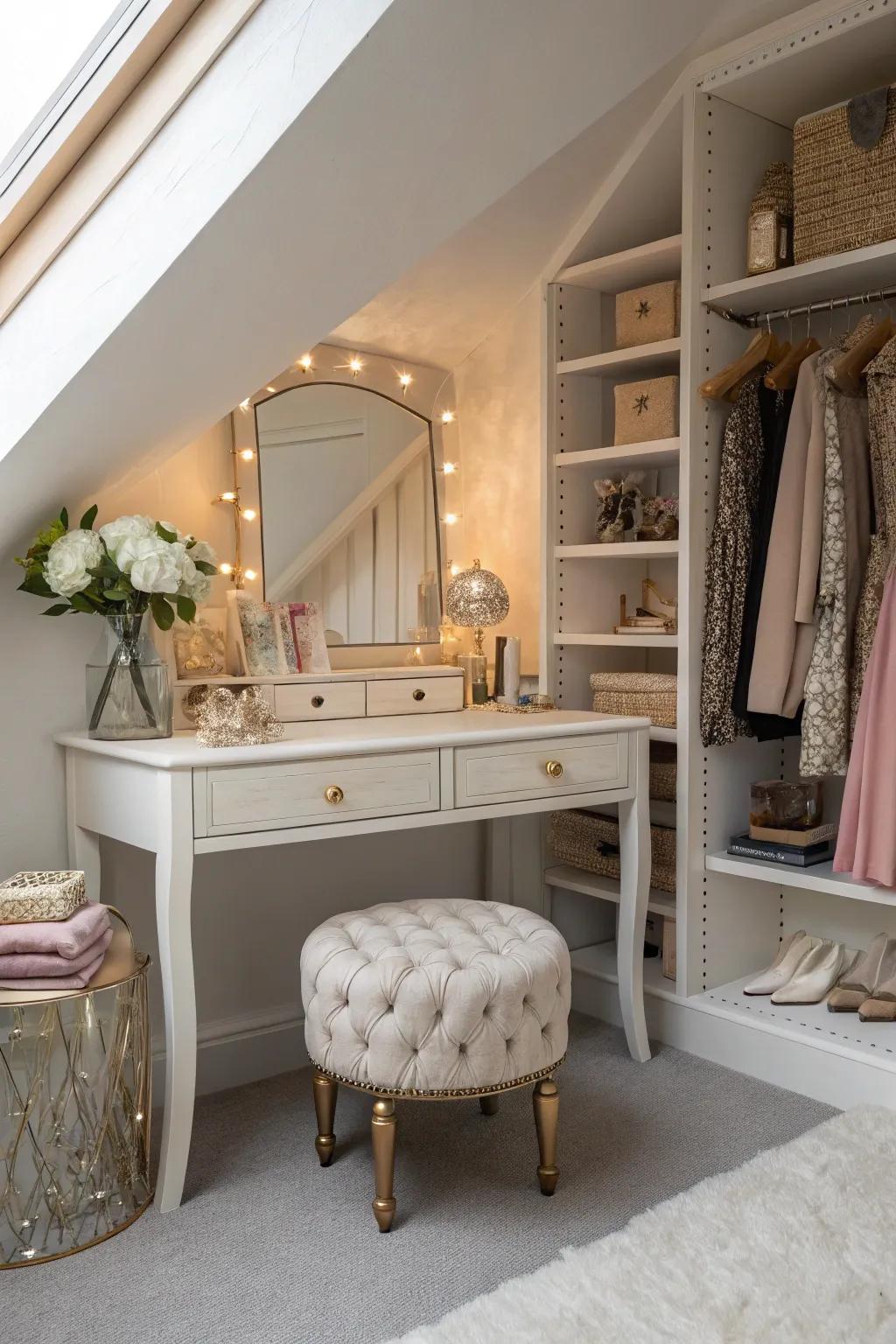 The perfect vanity will take any closet to the next level.