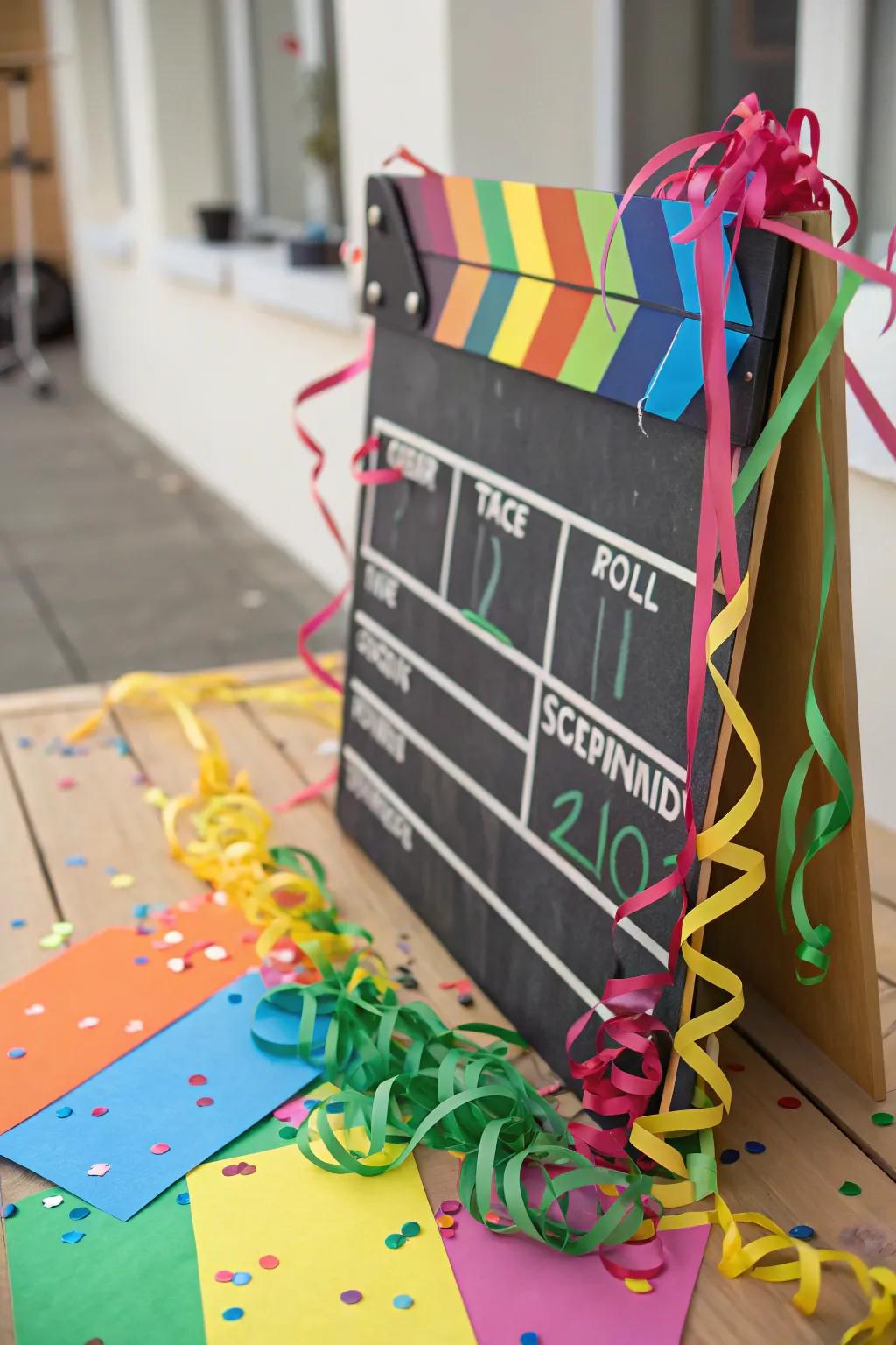 A display celebrating summer with a kaleidoscope of hues motif.