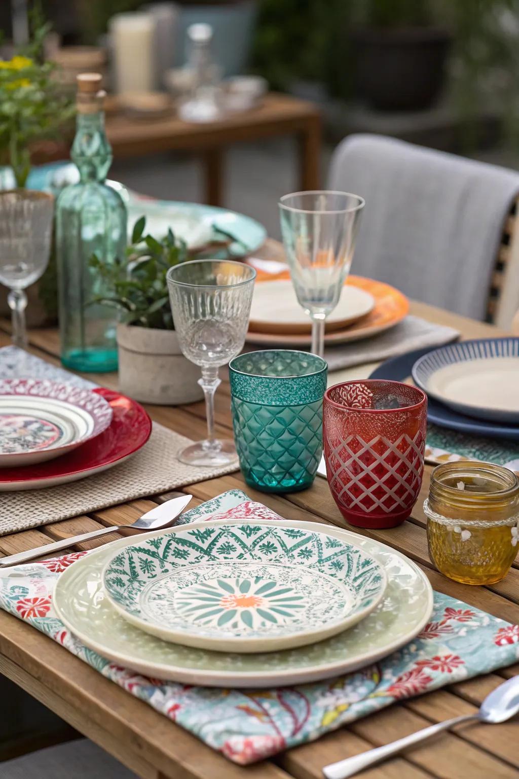 Intermingling disparate aesthetics cultivates a vibrant table.