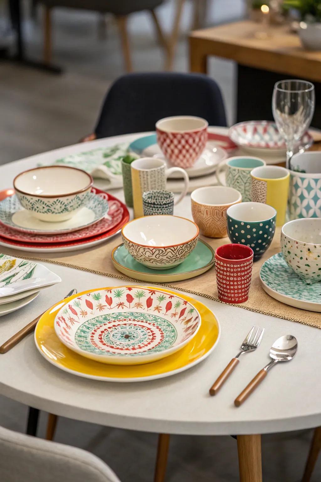 Blending styles introduces unique charm to the table.