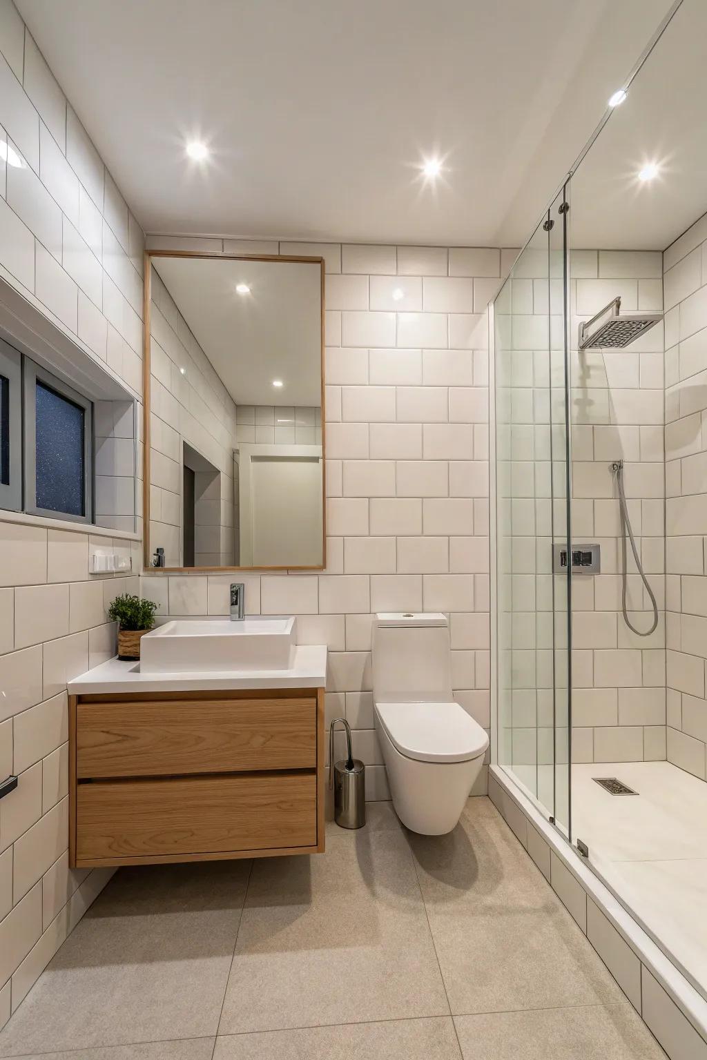 Simple trim offers a clean, understated finish.