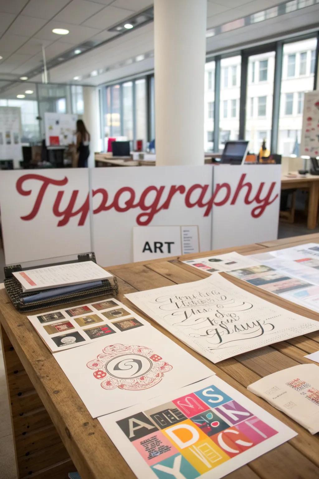 Integrating font styles contributes spirited and vibrant vitality.