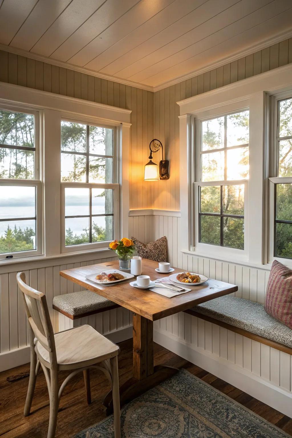 Lend charm through ornamental grooved paneling.