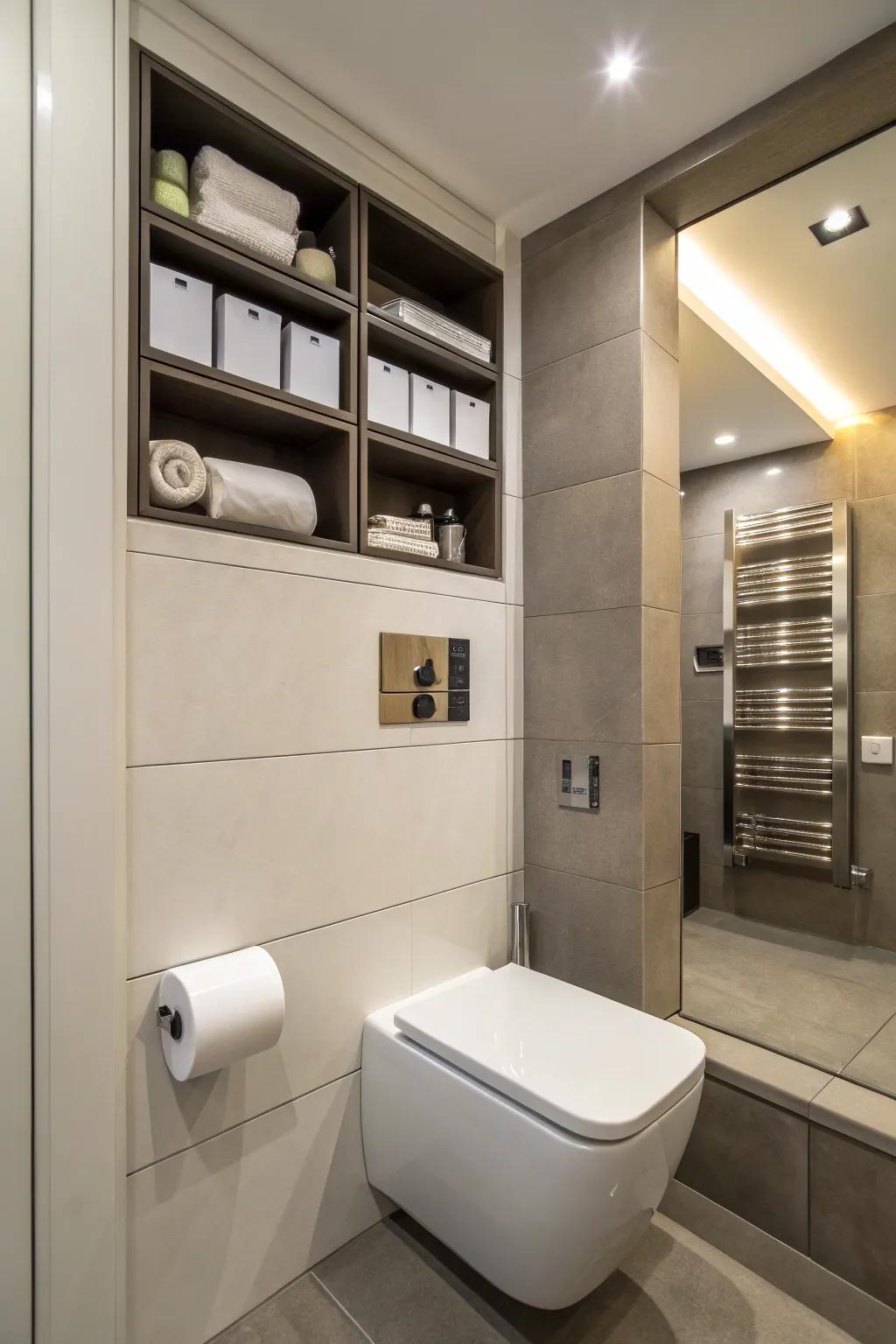 Accomplish a minimalist effect with disguised storage.