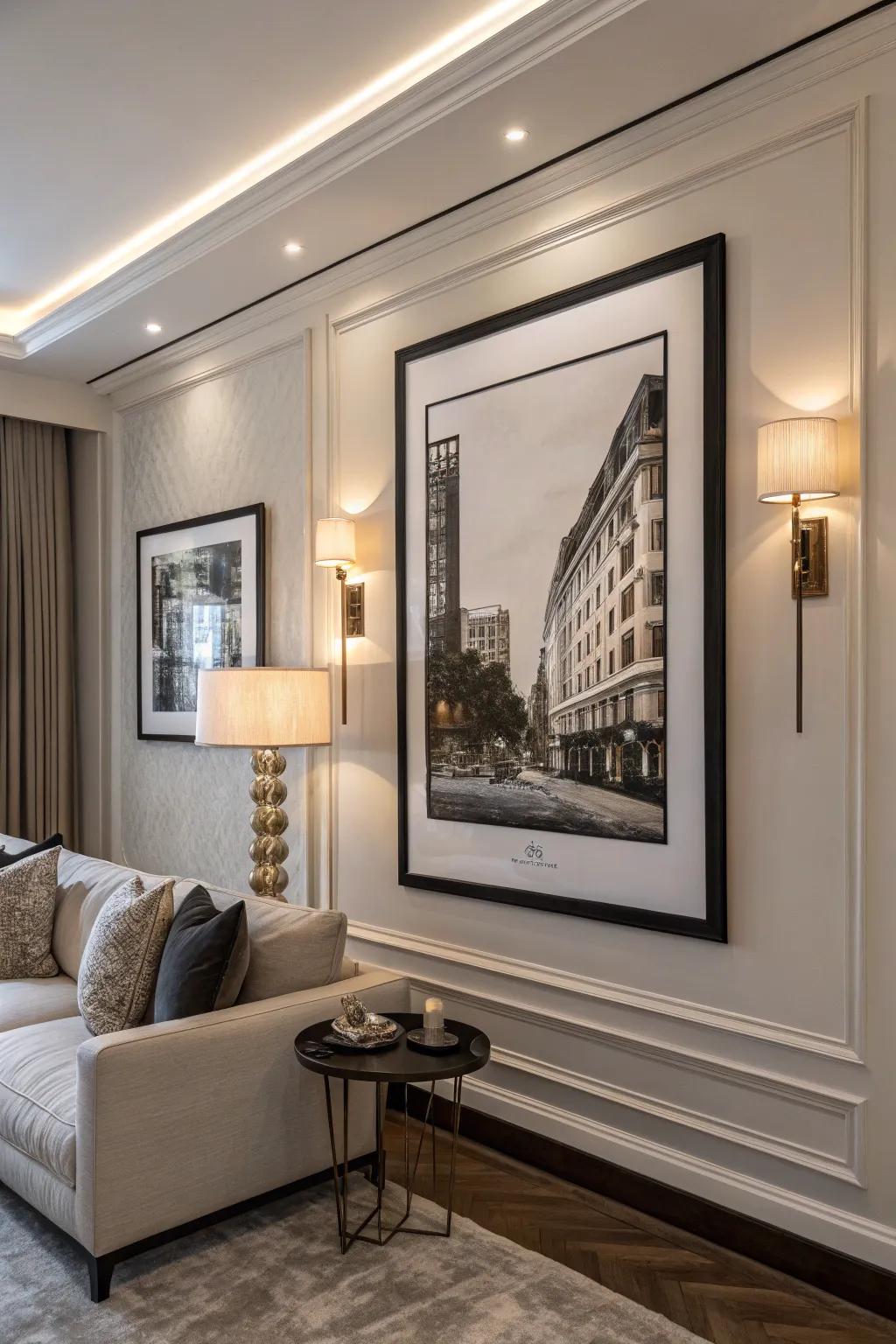 A monochrome display adding time-honored grace.