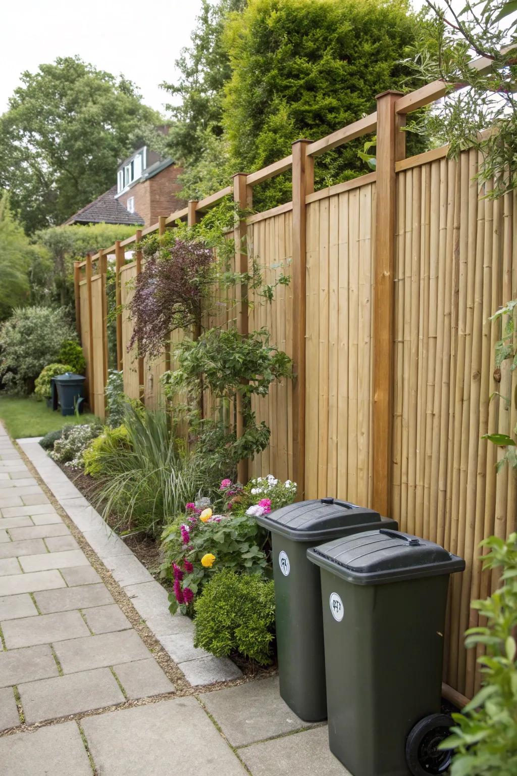 Add an exotic flair with bamboo screens.