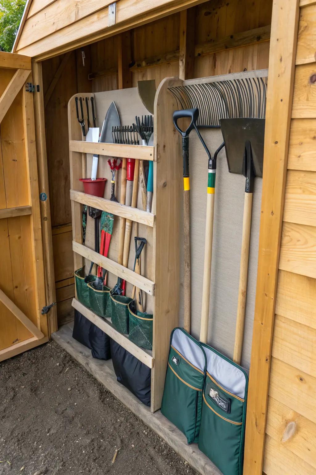Space-saving and convenient foldable tool organizers.