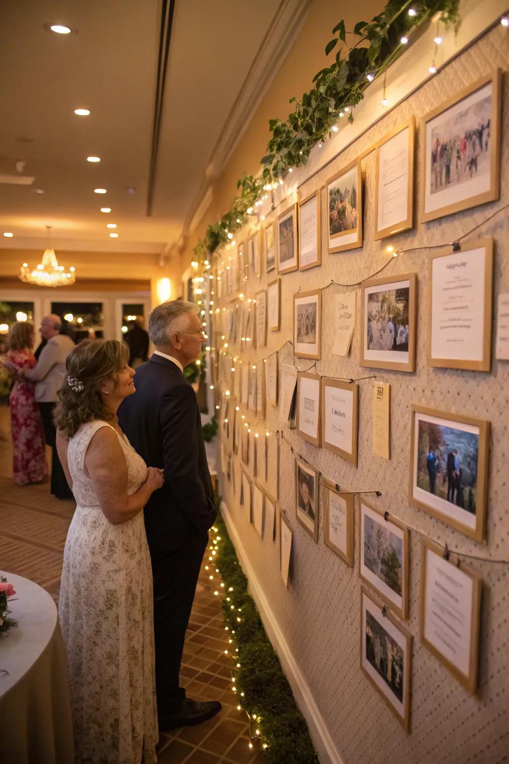 An interactive memory wall that celebrates cherished moments.