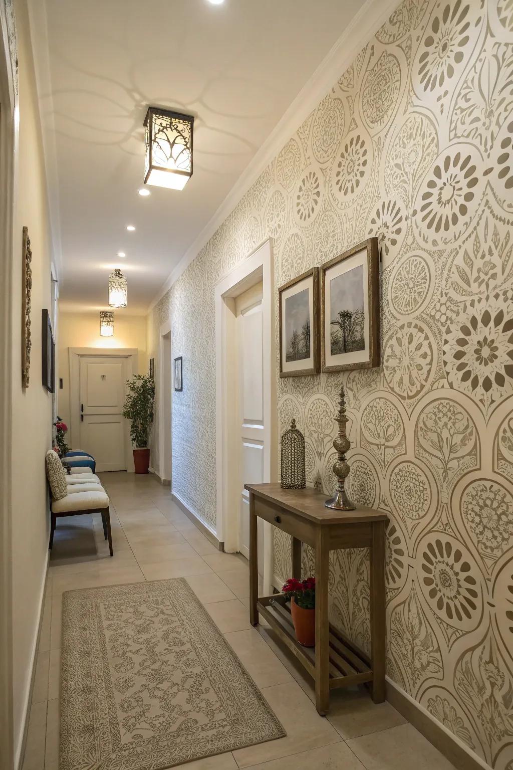 Patterned designs impart artistic detail to any wall.