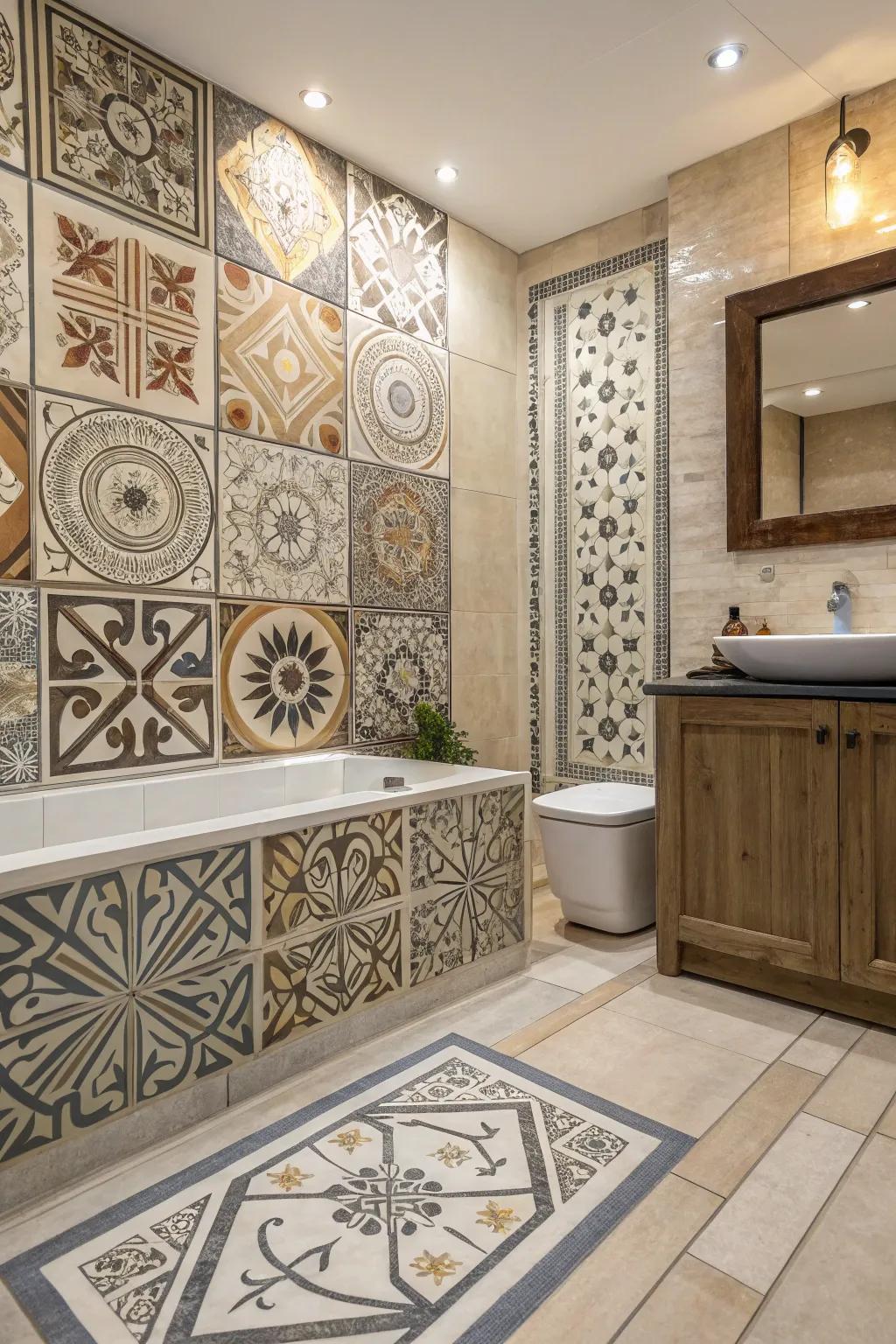 With unique tiles, you can give your bathroom a personal and distinctive flair.