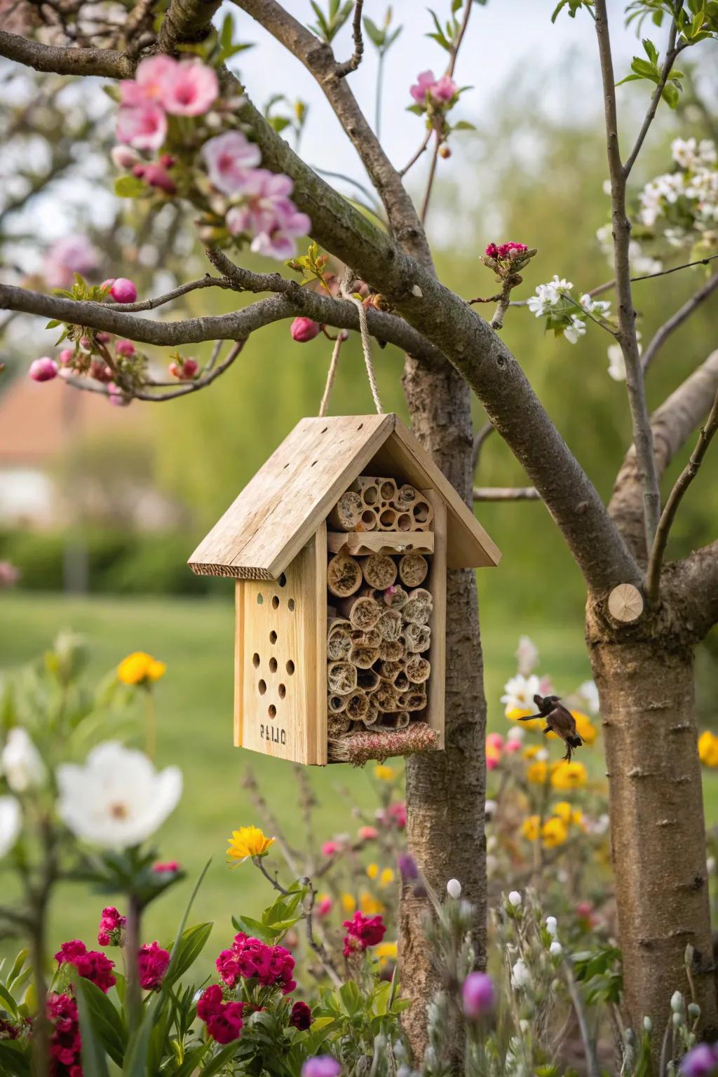 Welcome pollinators with a charming habitat.
