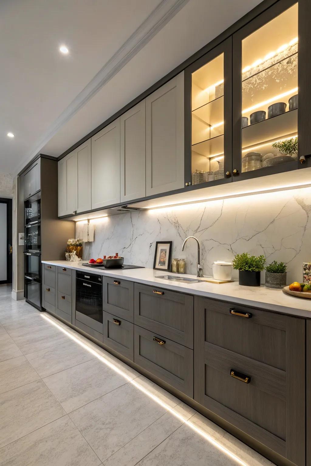 Subdued lighting enhances ambience and utility.