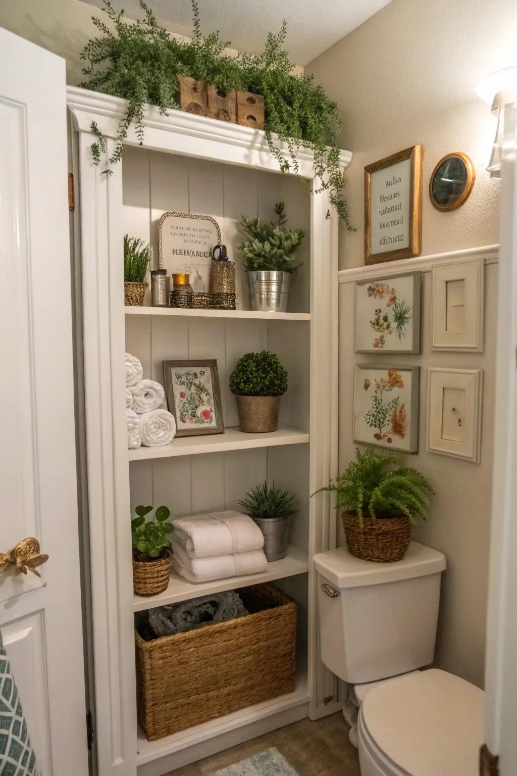 Ornamental details add a touch of charm to your organized area.