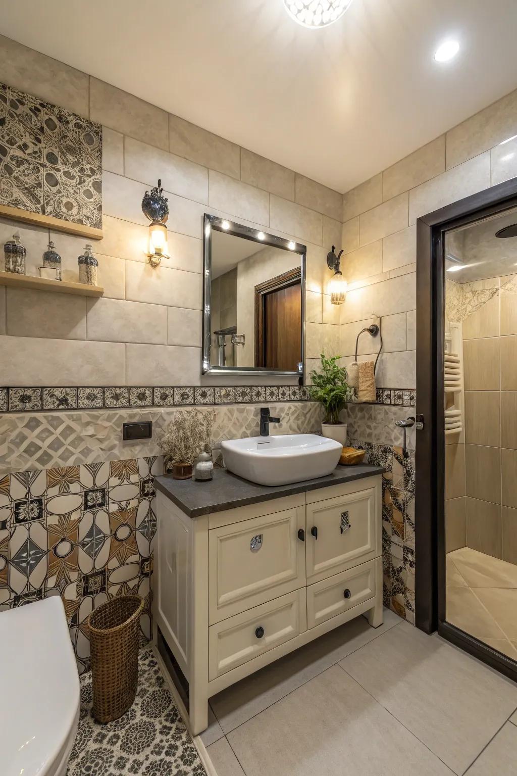 Unbalanced designs include a playful and creative touch.